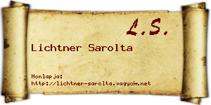 Lichtner Sarolta névjegykártya