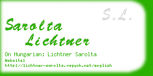 sarolta lichtner business card